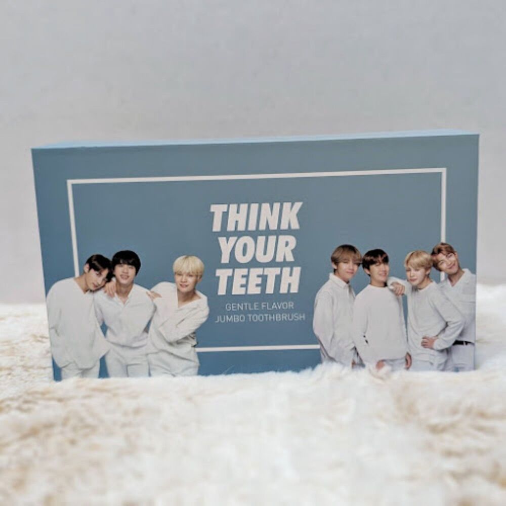 VT x BTS Think Your Teeth Jumbo Toothbrush Kit White Edition Package